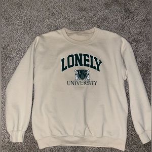 LONELY GHOST University crewneck sweatshirt size L